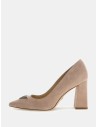 Decollete GUESS pelle scamosciata NUDE  FLPBARSUE08