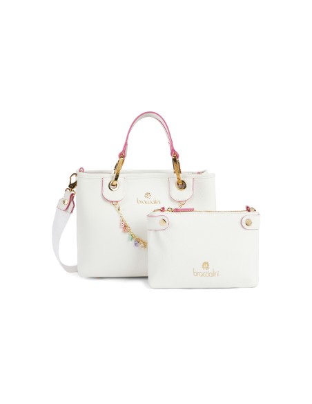 Bag Braccialini Bianca doppia tracolla B17691